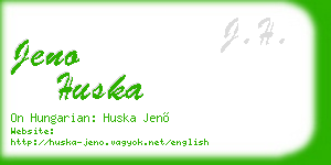 jeno huska business card