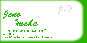jeno huska business card